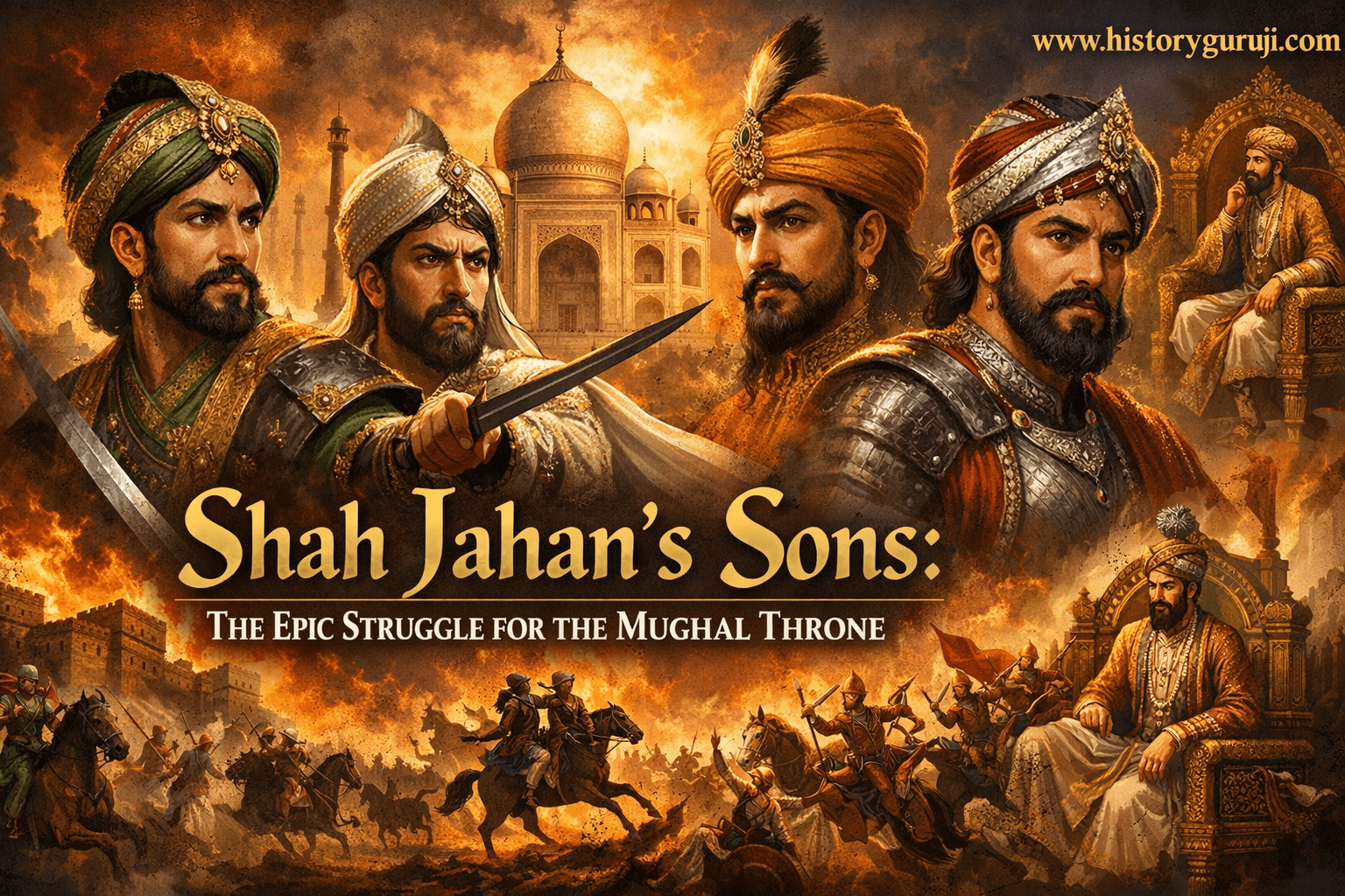 Shah Jahan's Sons: The Epic Struggle for the Mughal Throne