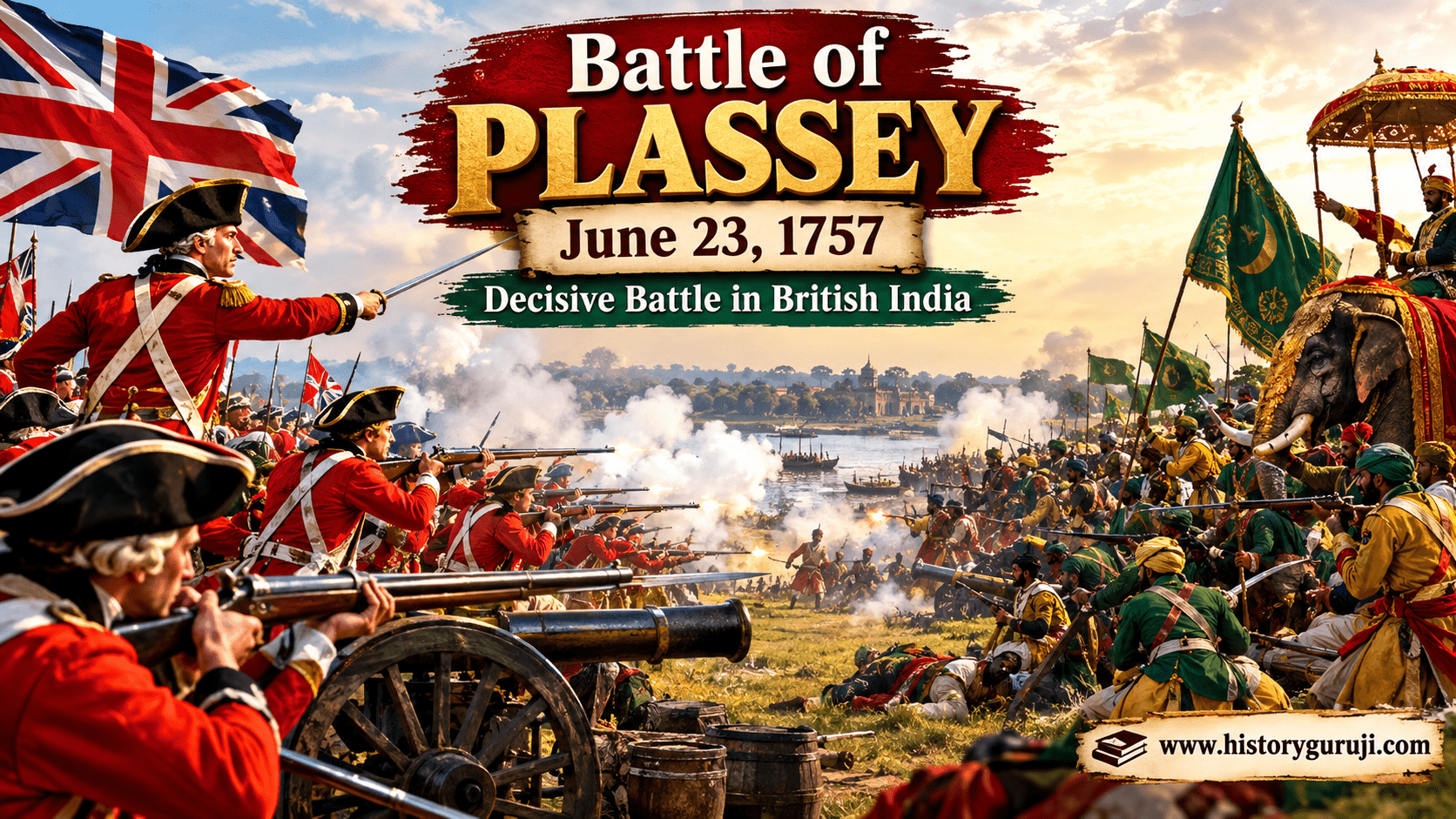 Battle of Plassey, June 23, 1757, decisive battle in British India